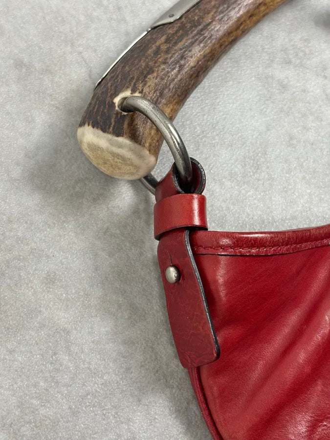 2000 Yves Saint Laurent Red Leather Mombasa Shoulder Bag SRfVPxP 9