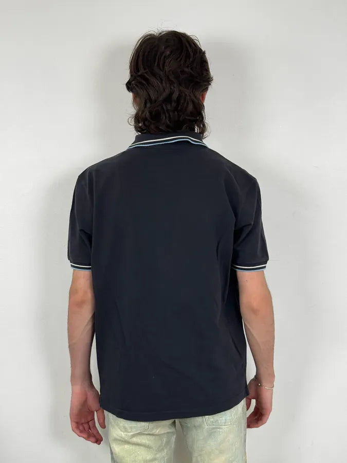 SS2011 Prada Navy Striped Collar Polo GvIfxzI 2