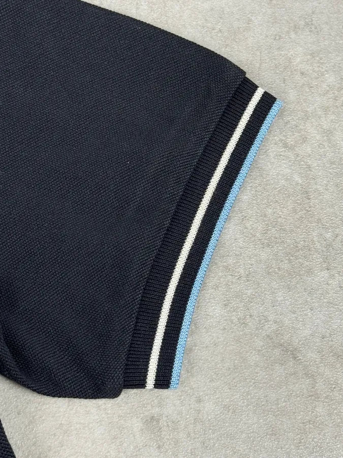 SS2011 Prada Navy Striped Collar Polo GvIfxzI 6