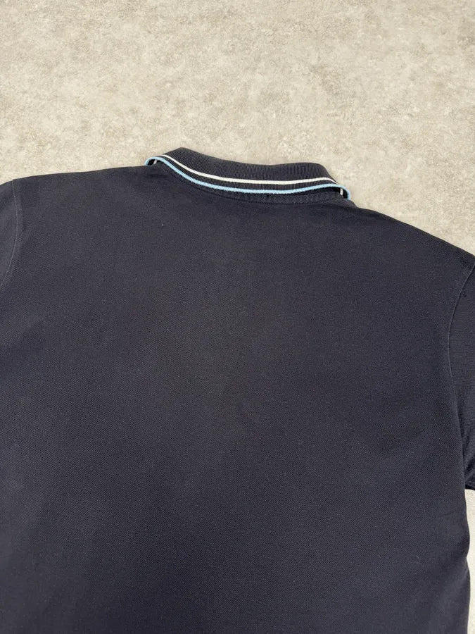 SS2011 Prada Navy Striped Collar Polo GvIfxzI 5