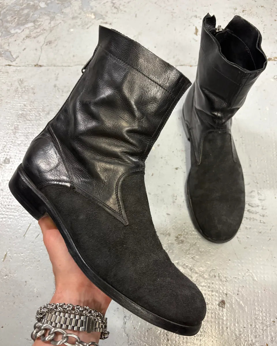 2000a Yves Saint Laurent Black Suede Leather Chelsea Boots  RssXRxL 0