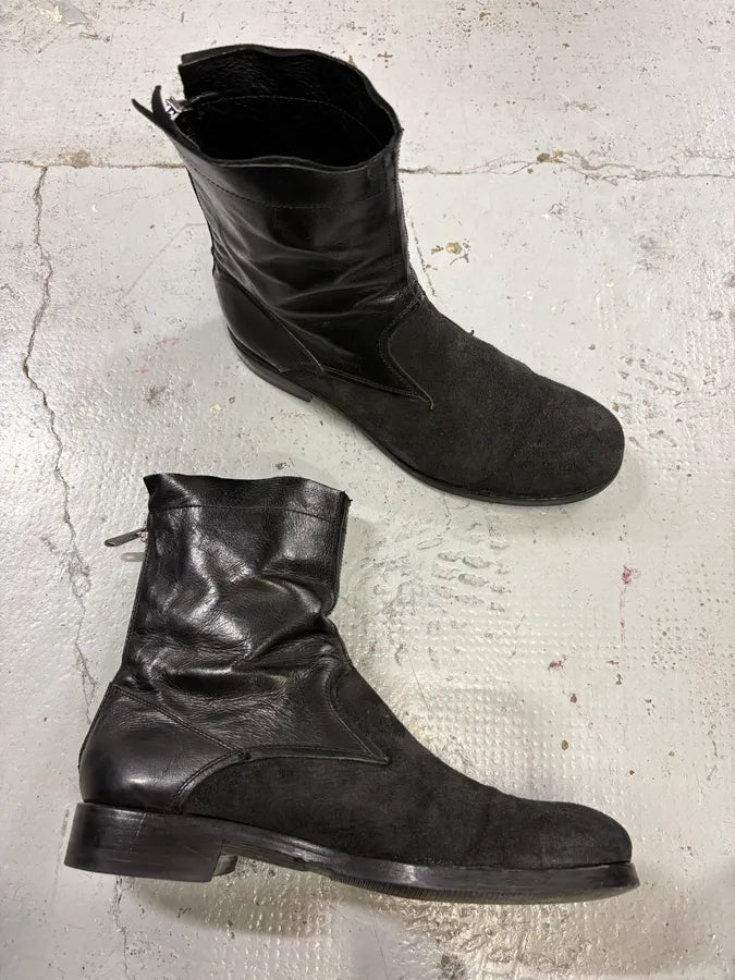 2000a Yves Saint Laurent Black Suede Leather Chelsea Boots  RssXRxL 4
