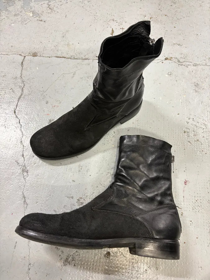 2000a Yves Saint Laurent Black Suede Leather Chelsea Boots  RssXRxL 5