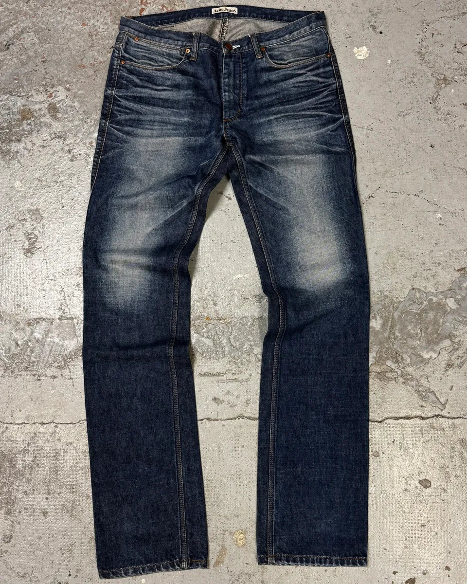 2000s Acne Studios Blue Faded Denim Jeans dsPWglH 0