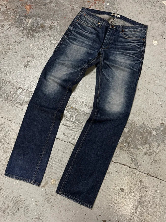 2000s Acne Studios Blue Faded Denim Jeans dsPWglH 2