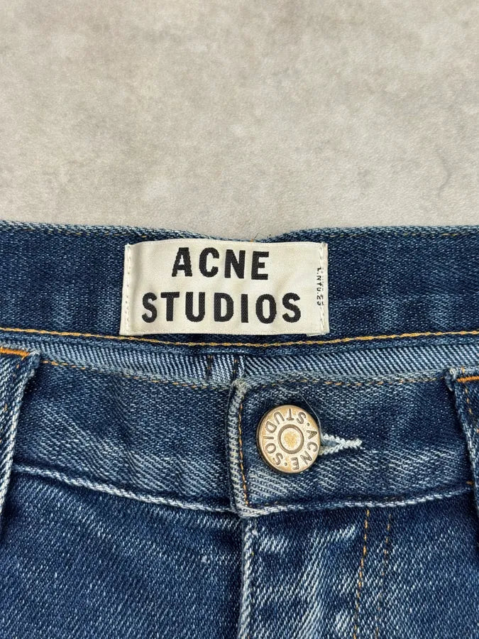 2000s Acne Studios Distressed Hot Trash Leg Blue Denim Jeans ZEgUFtb 8
