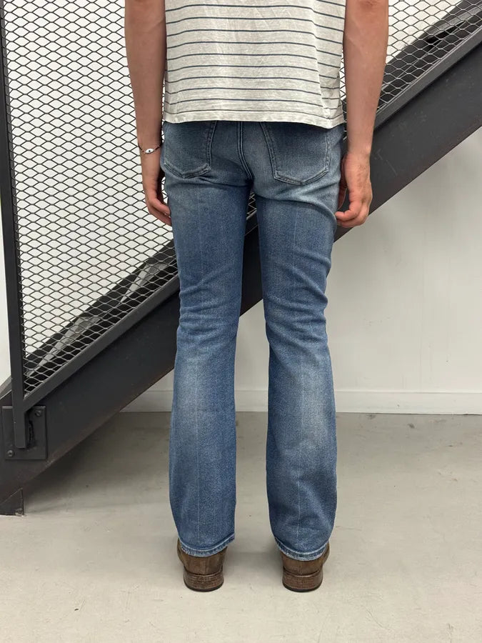 2000s Acne Studios Distressed Hot Trash Leg Blue Denim Jeans ZEgUFtb 3