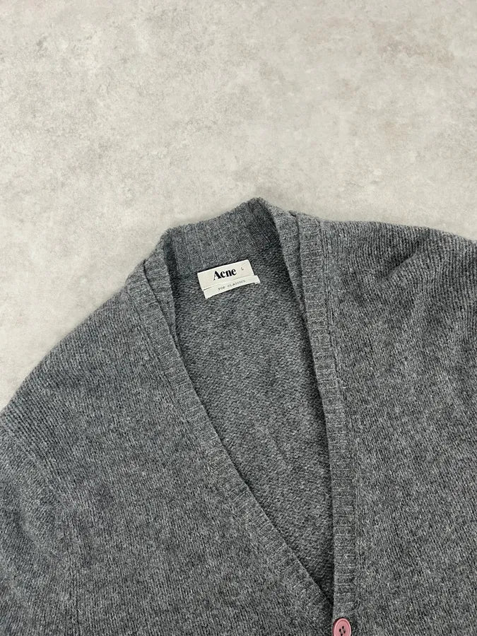 AW2010 Acne Studios Grey Wool Cardigan KhZraJL 4