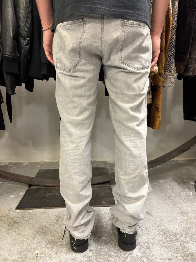 2000s Acne Studios Max Clay Grey Slim Riped Denim Jeans (M) LnJRFEZ 1
