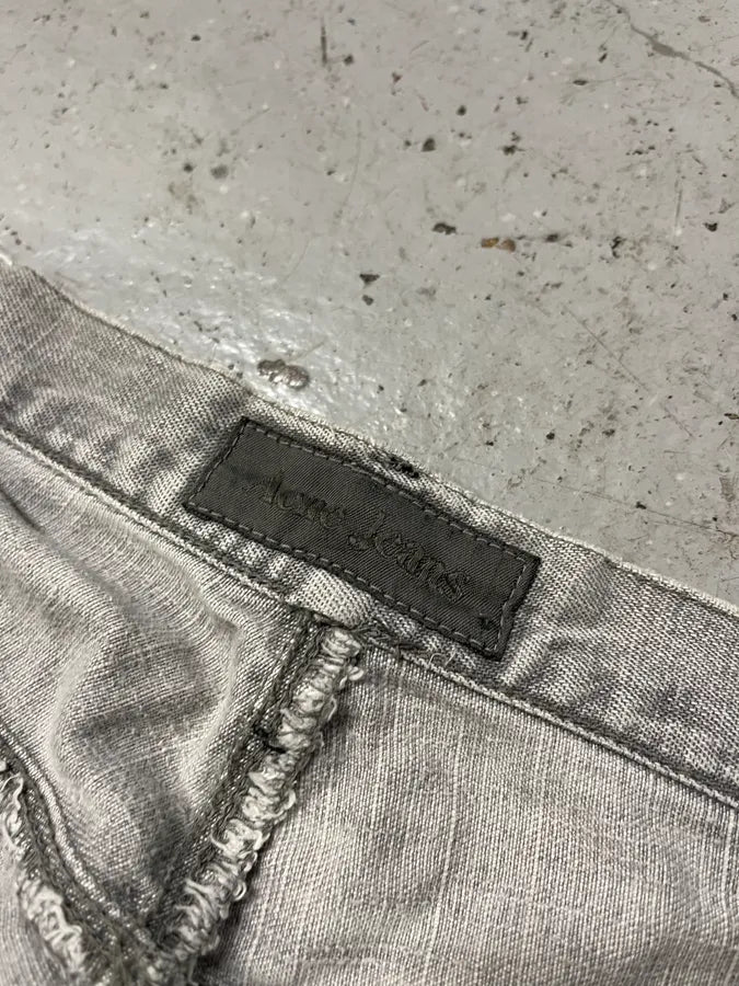 2000s Acne Studios Max Clay Grey Slim Riped Denim Jeans (M) LnJRFEZ 10