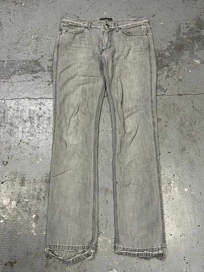 2000s Acne Studios Max Clay Grey Slim Riped Denim Jeans (M) LnJRFEZ 3