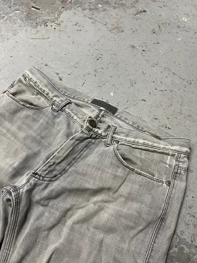 2000s Acne Studios Max Clay Grey Slim Riped Denim Jeans (M) LnJRFEZ 5