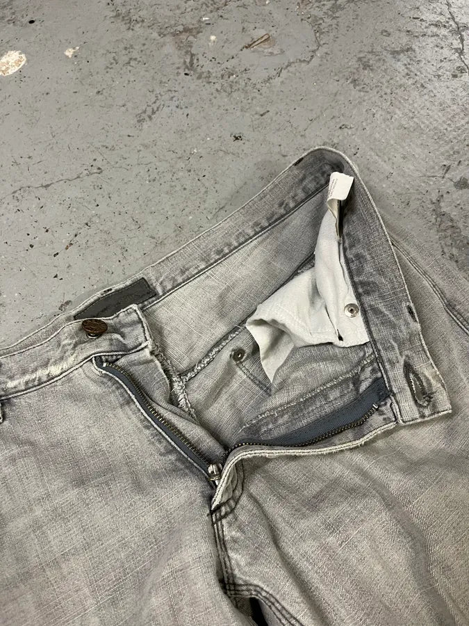 2000s Acne Studios Max Clay Grey Slim Riped Denim Jeans (M) LnJRFEZ 8