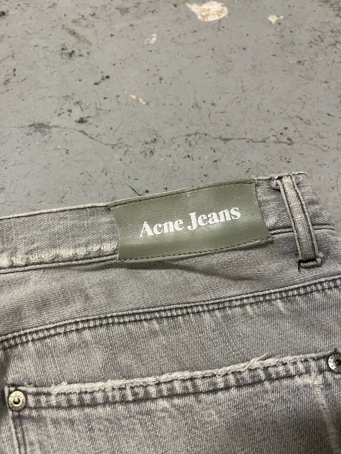2000s Acne Studios Max Clay Grey Slim Riped Denim Jeans (M) LnJRFEZ 9