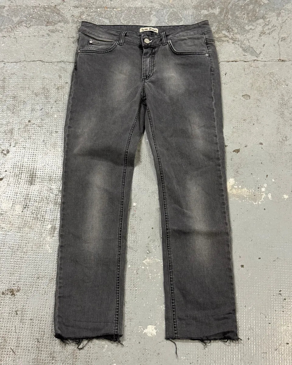 2000s Acne Studios Slim Grey Faded Denim Jeans OtrIseT 0