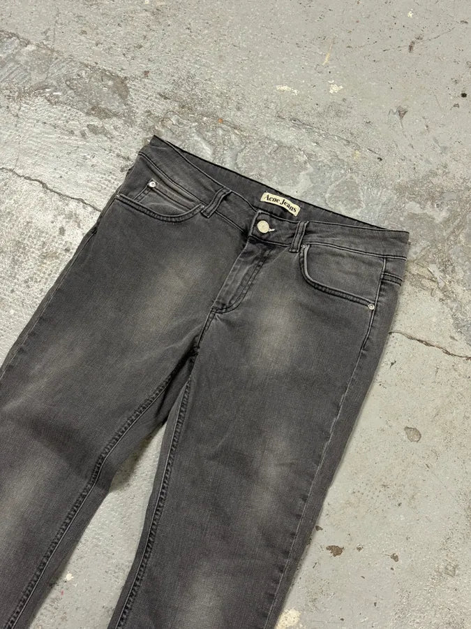 2000s Acne Studios Slim Grey Faded Denim Jeans OtrIseT 4