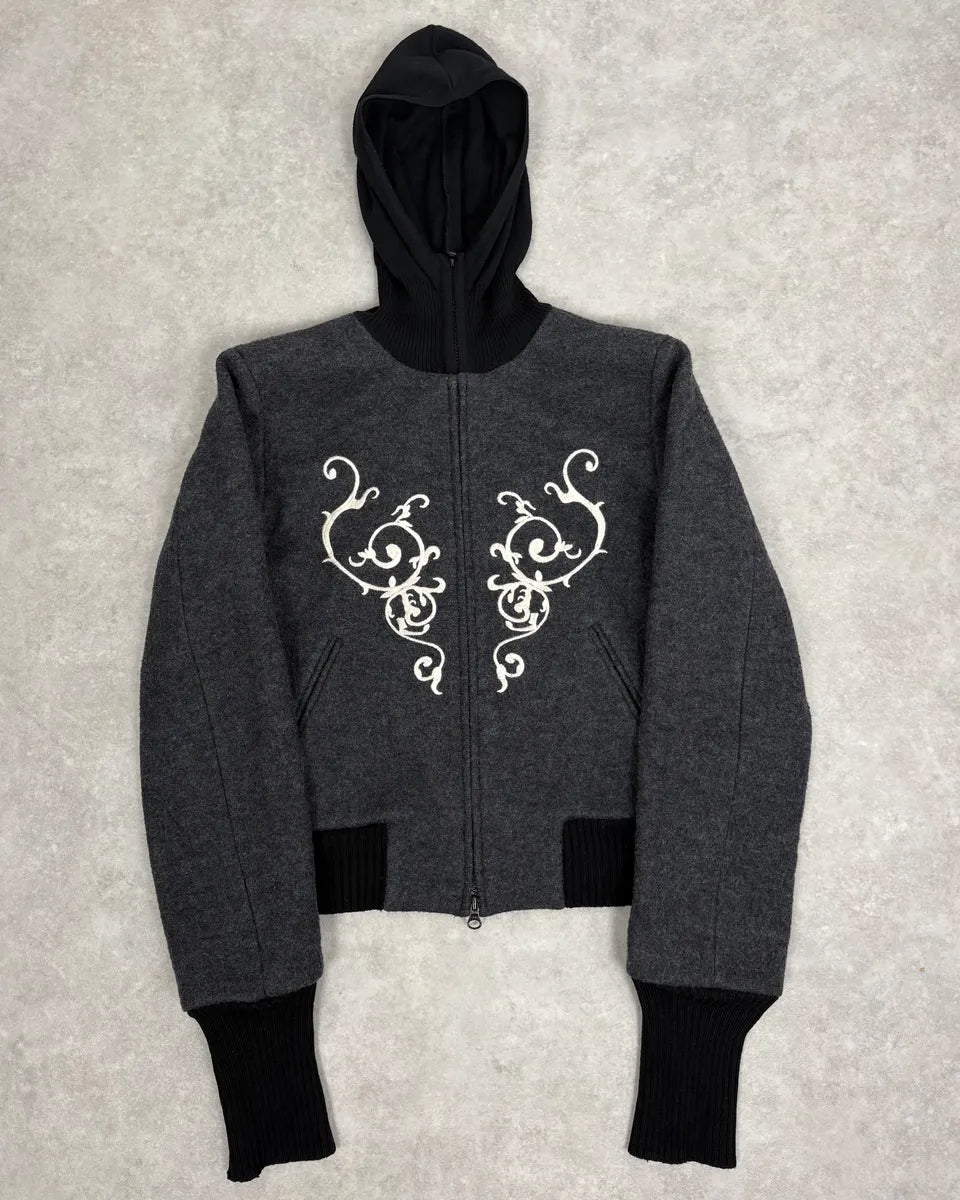 2000s Agnes B Dark Grey Wool & Cashmere Signature Jacket DldGrgj 0