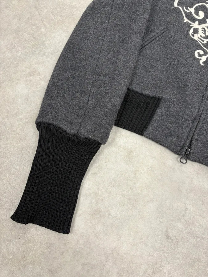 2000s Agnes B Dark Grey Wool & Cashmere Signature Jacket DldGrgj 7