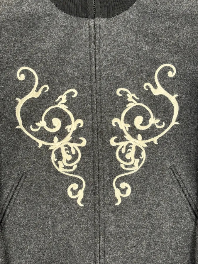 2000s Agnes B Dark Grey Wool & Cashmere Signature Jacket DldGrgj 8