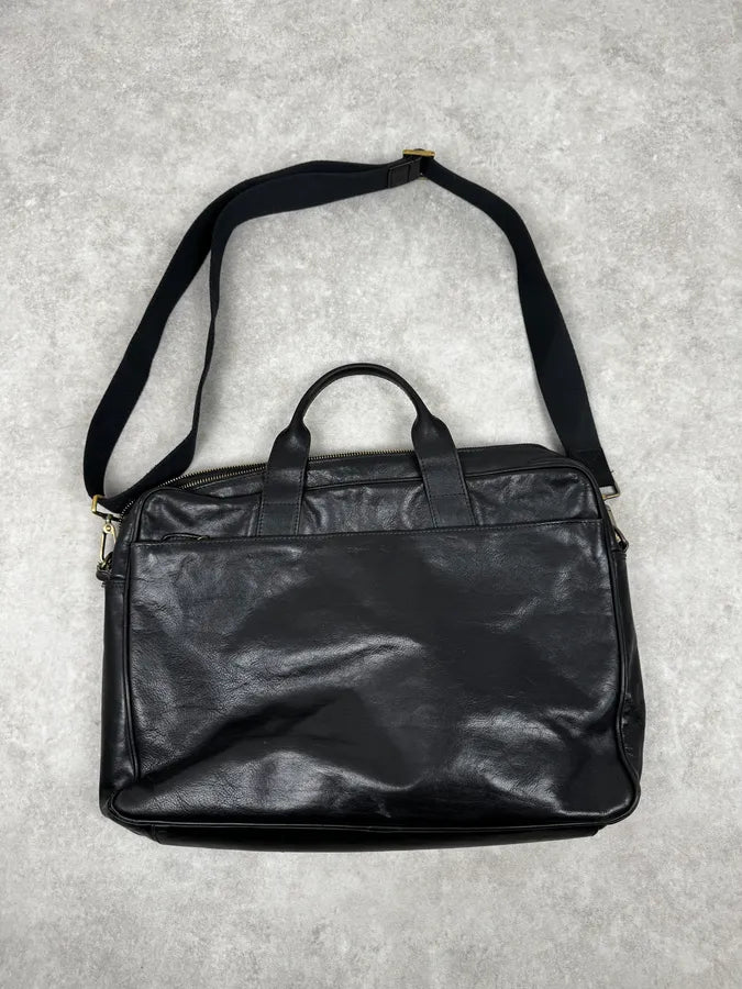 2000s Agnès B Black Leather Shoulder Bag BdnUanQ 2