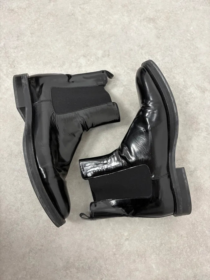 2000s Alexander Mcqueen Black Leather Ankle Boots CzQSQUf 5