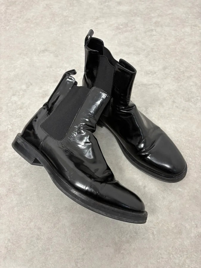 2000s Alexander Mcqueen Black Leather Ankle Boots CzQSQUf 4