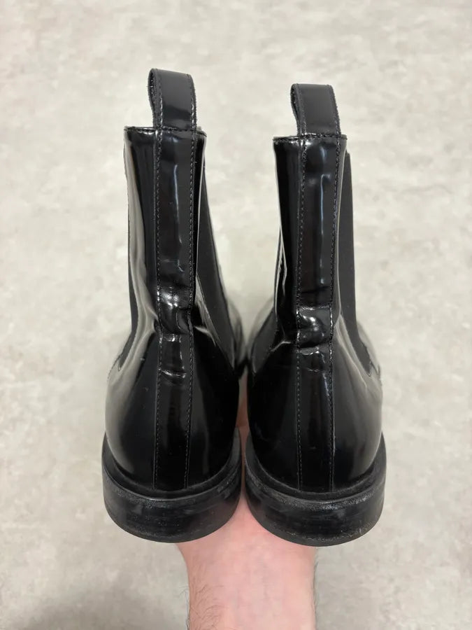 2000s Alexander Mcqueen Black Leather Ankle Boots CzQSQUf 6