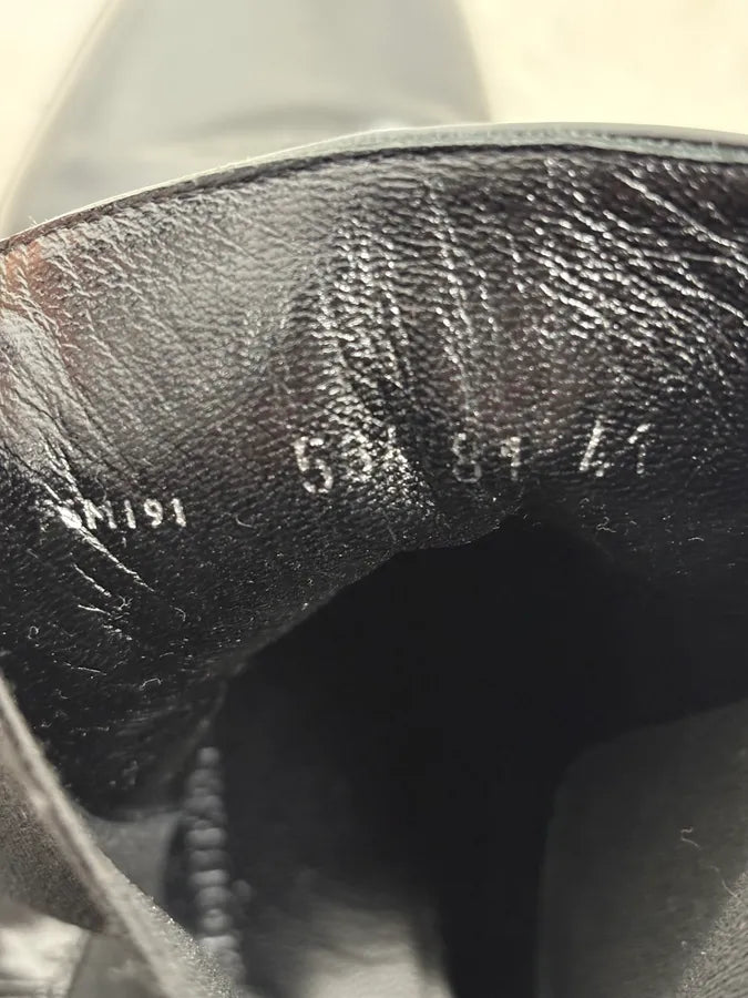 2000s Alexander Mcqueen Black Leather Ankle Boots CzQSQUf 8