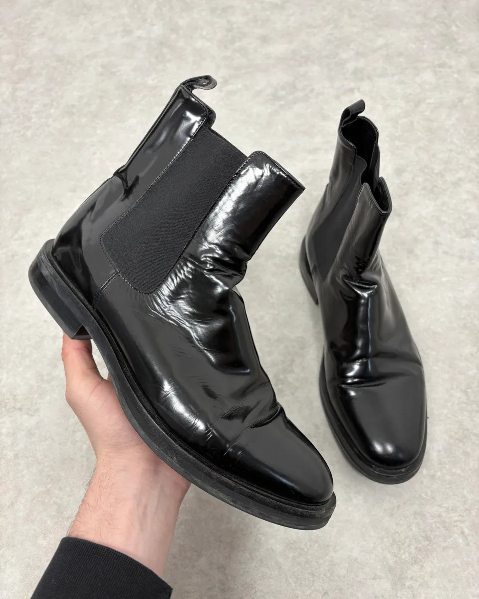2000s Alexander Mcqueen Black Leather Ankle Boots CzQSQUf 0