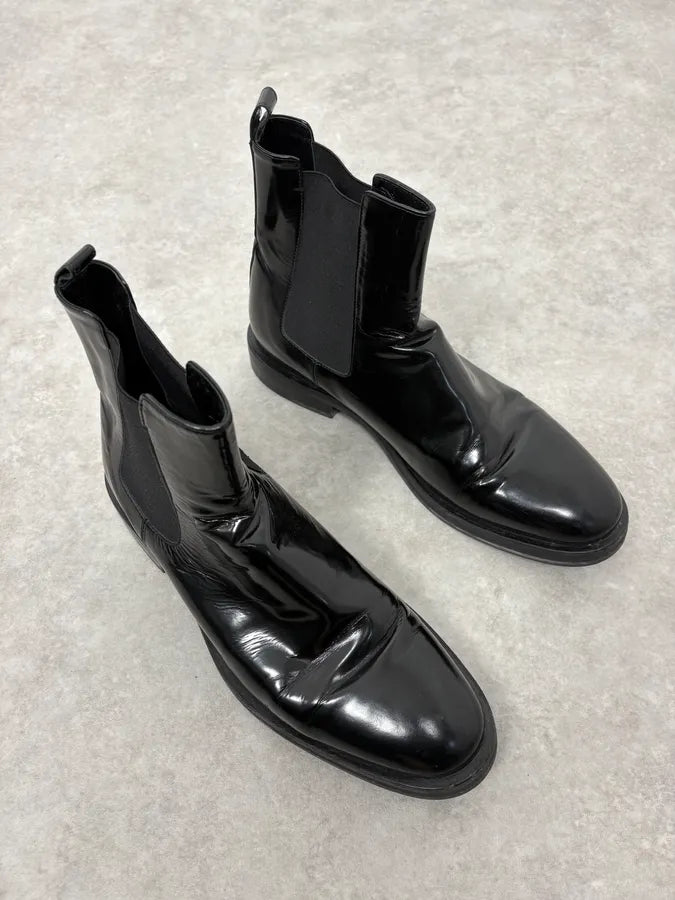 2000s Alexander Mcqueen Black Leather Ankle Boots CzQSQUf 3