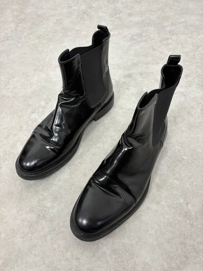 2000s Alexander Mcqueen Black Leather Ankle Boots CzQSQUf 2