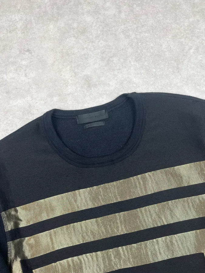 SS2014 Alexander McQueen Black Metallic Stripe Sweater bitcPec 3