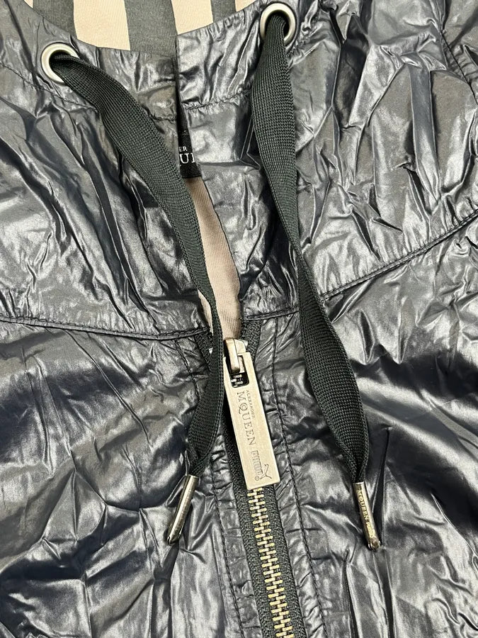 2009 Alexander McQueen x Puma Dark Blue Nylon Hooded Light Jacket WAWLSvU 9