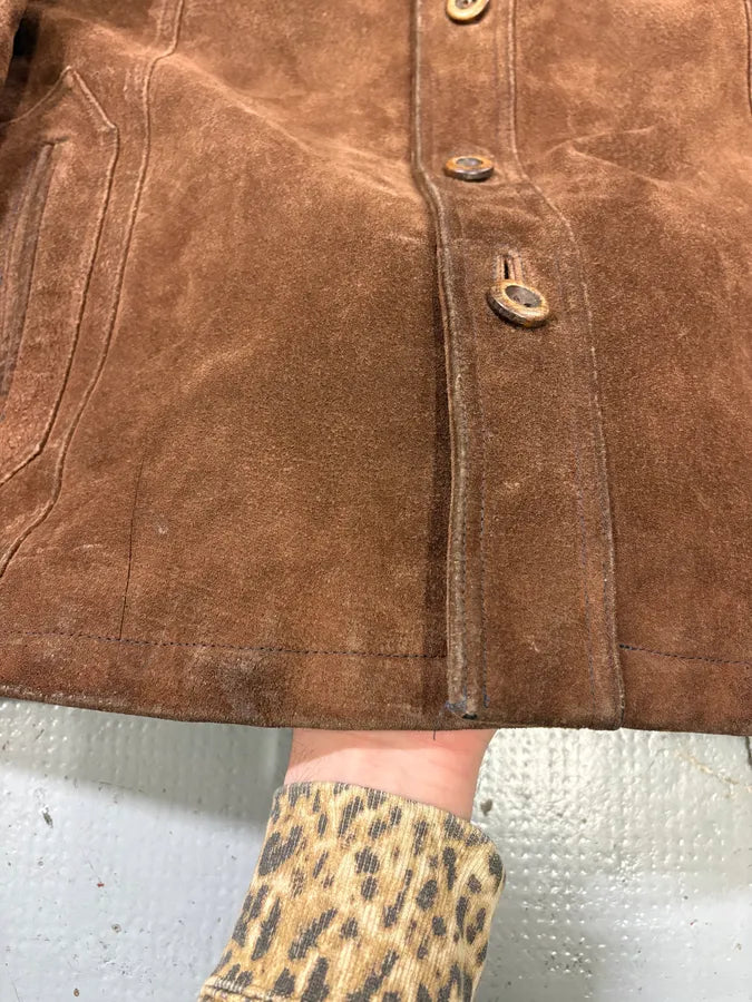 2000s Alexander McQueen Brown Multi-Pocket Suede Leather Jacket hADpXcf 9