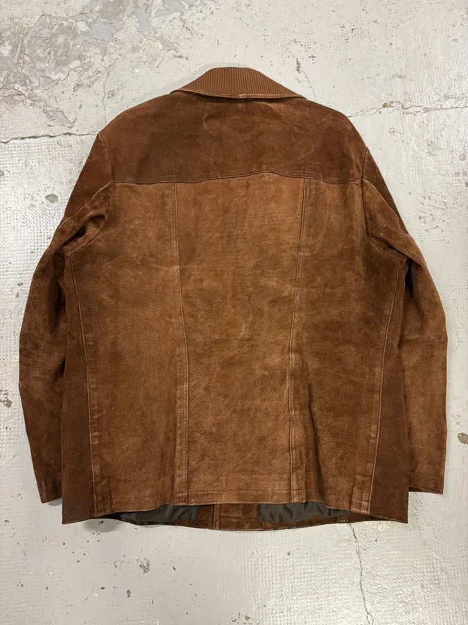 2000s Alexander McQueen Brown Multi-Pocket Suede Leather Jacket hADpXcf 5
