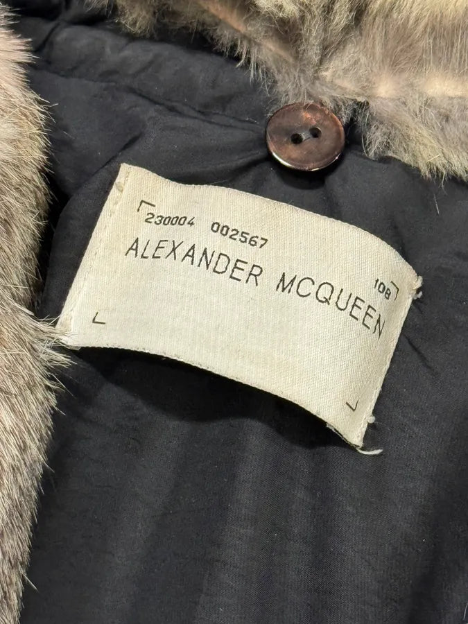 2000s Alexander McQueen Fur Puffer Black Jacket JiSbloJ 7