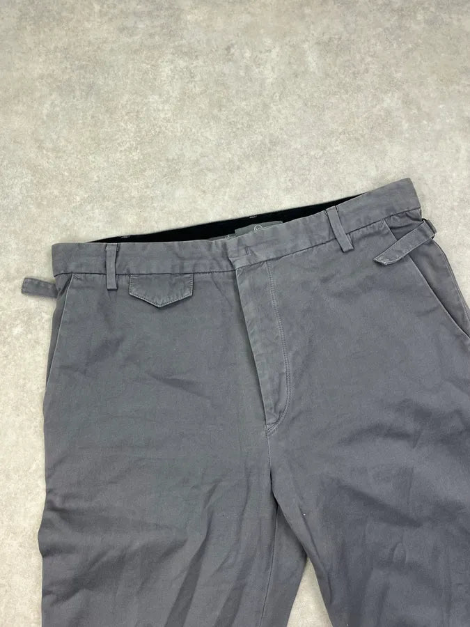 2010s Alexander McQueen Grey Side Belt Strap Pants cotUlsQ 4