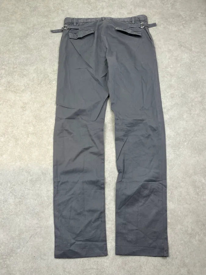 2010s Alexander McQueen Grey Side Belt Strap Pants cotUlsQ 5