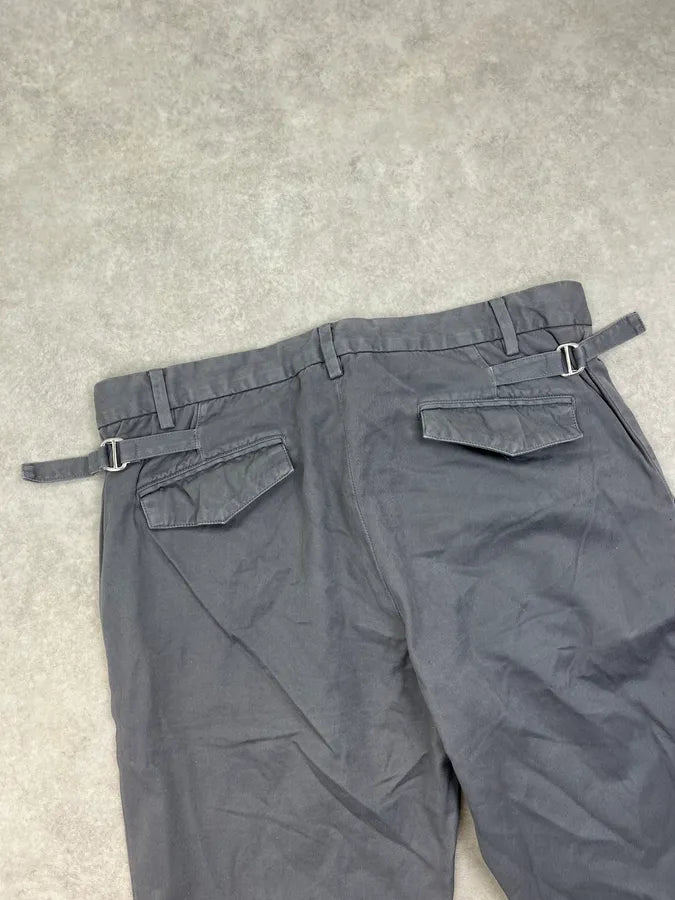 2010s Alexander McQueen Grey Side Belt Strap Pants cotUlsQ 6