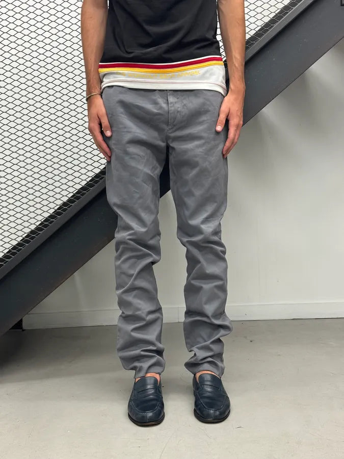 2010s Alexander McQueen Grey Side Belt Strap Pants cotUlsQ 1