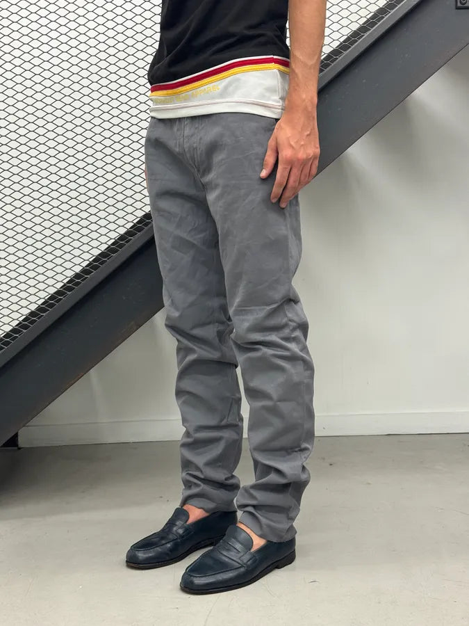 2010s Alexander McQueen Grey Side Belt Strap Pants cotUlsQ 2