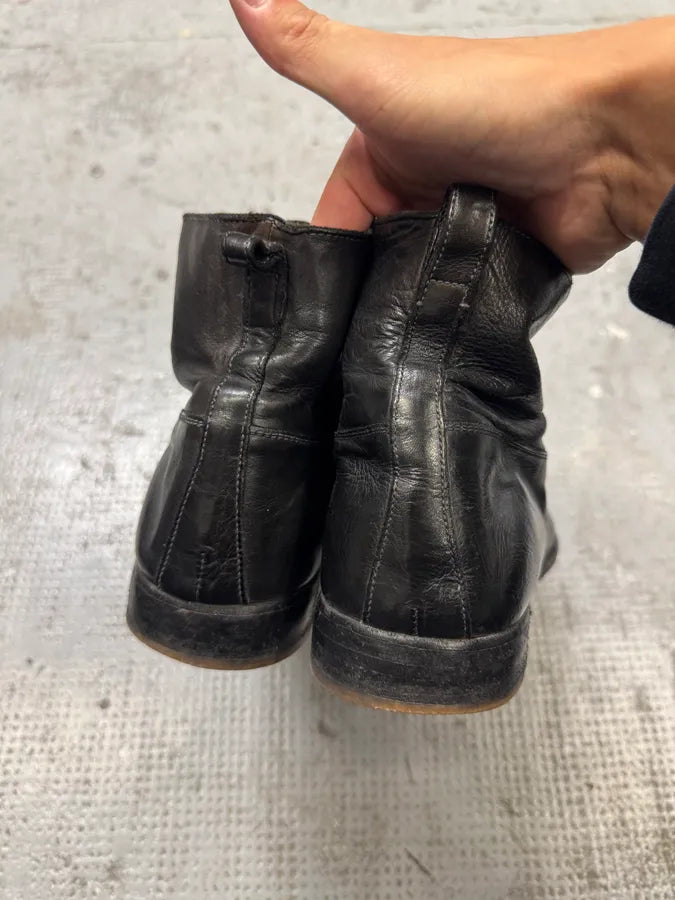 2000s Alexander Mcqueen Laced Black Leather Boots PoOnosO 4