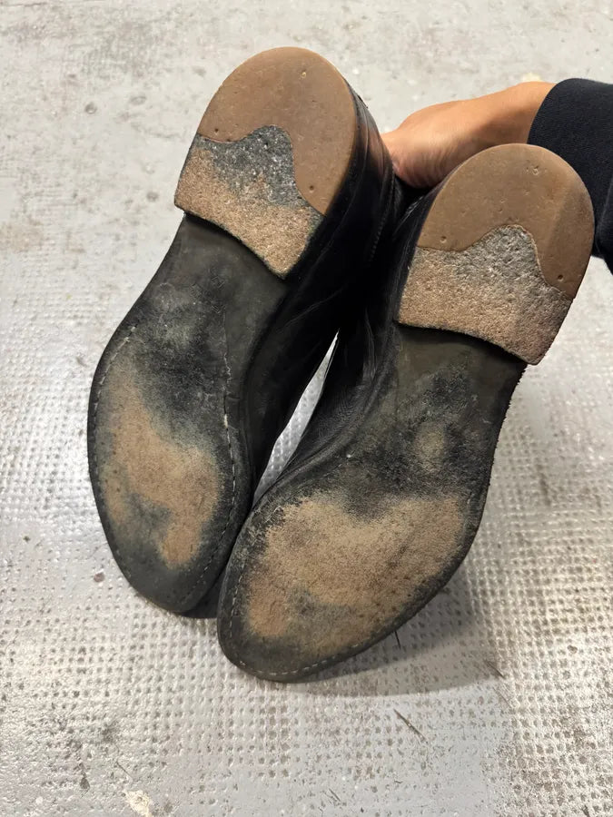 2000s Alexander Mcqueen Laced Black Leather Boots PoOnosO 5