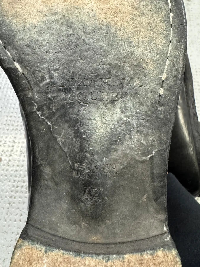 2000s Alexander Mcqueen Laced Black Leather Boots PoOnosO 6