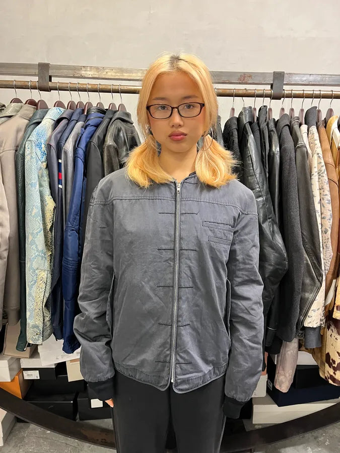 2000s Alexander McQueen Signature Navy Bomber Jacket FIdqKTm 1