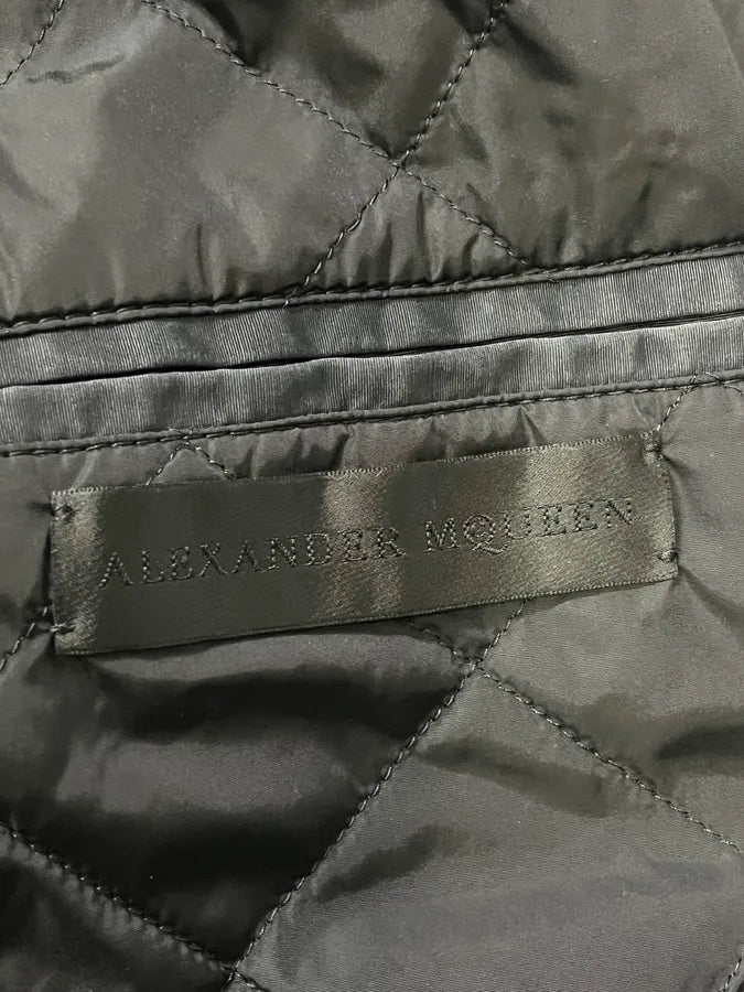 2000s Alexander McQueen Signature Navy Bomber Jacket FIdqKTm 9