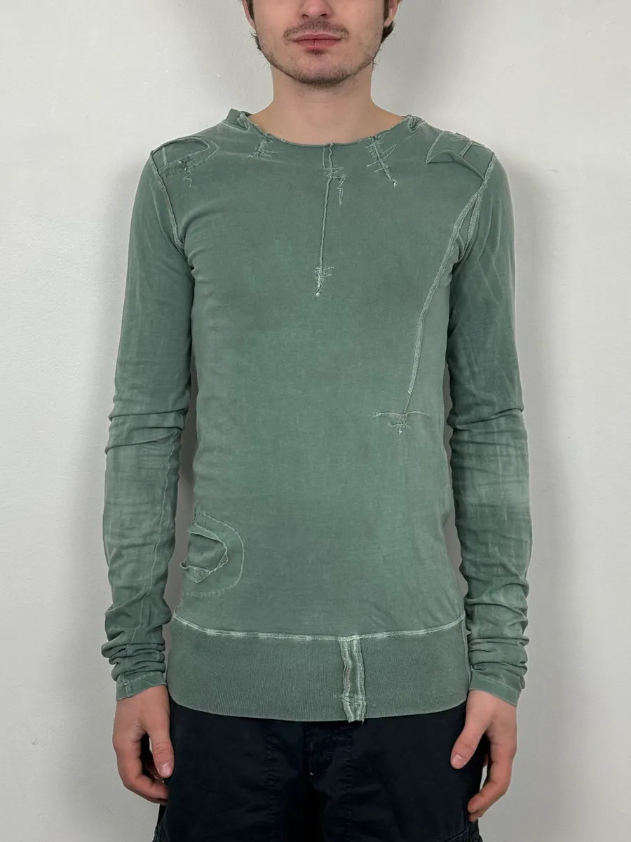 2000s Andrew Mackenzie Khaki Reworked Sweater iWjvxky 1