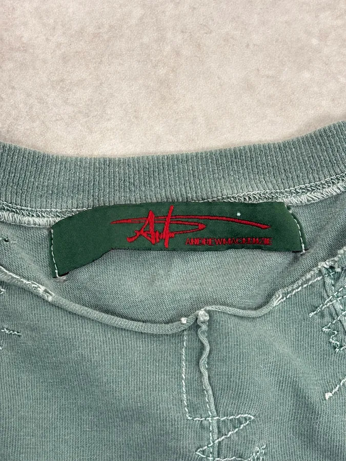 2000s Andrew Mackenzie Khaki Reworked Sweater iWjvxky 9