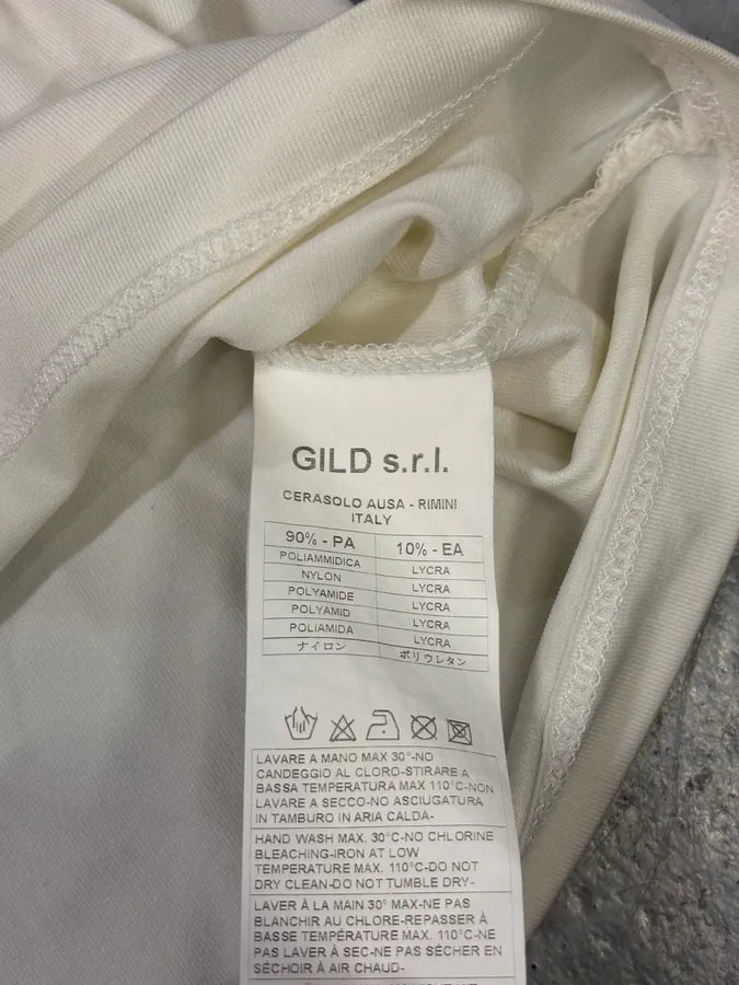 2000s Andrew Mackenzie Sexy Bodybuilder Propaganda White & Yellow T-Shirt JdUpiwZ 7