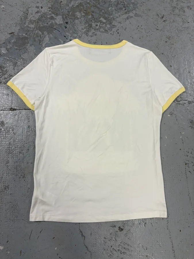 2000s Andrew Mackenzie Sexy Bodybuilder Propaganda White & Yellow T-Shirt JdUpiwZ 5